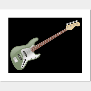 Vintage Avocado Green Electric J-Bass Posters and Art